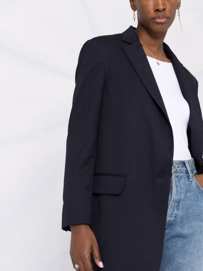 Fabiana Filippi Blazer met enkele rij knopen Blauw