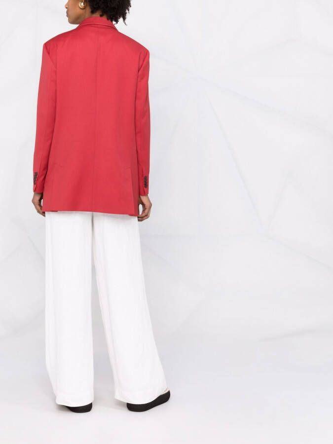 Fabiana Filippi Blazer met enkele rij knopen Rood
