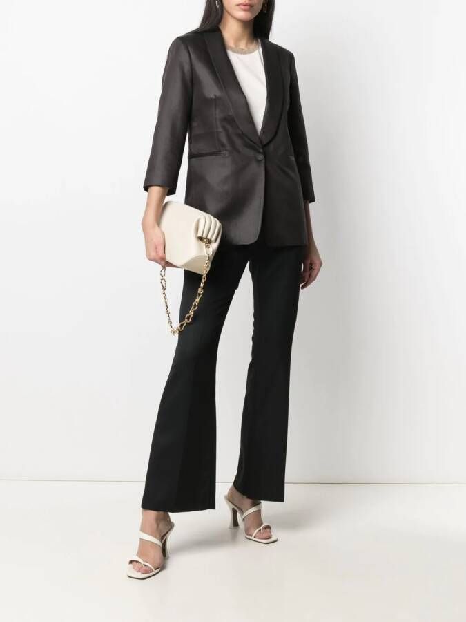 Fabiana Filippi Blazer met enkele rij knopen Zwart