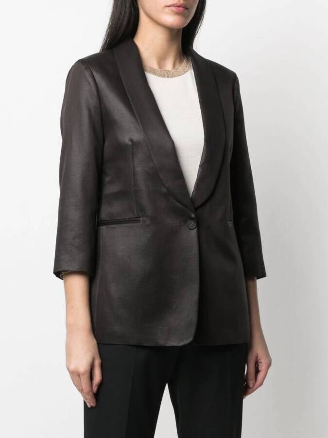 Fabiana Filippi Blazer met enkele rij knopen Zwart