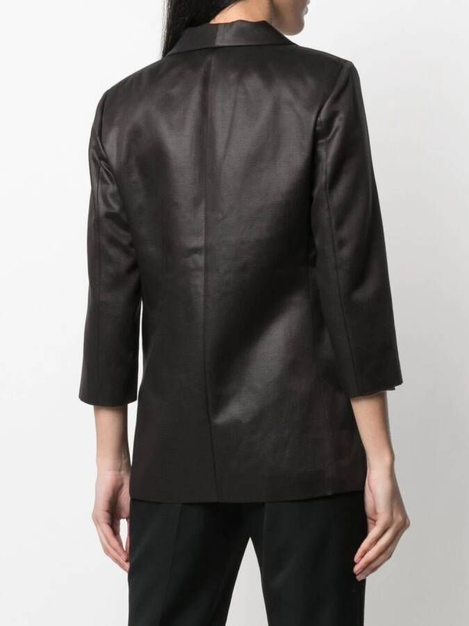 Fabiana Filippi Blazer met enkele rij knopen Zwart