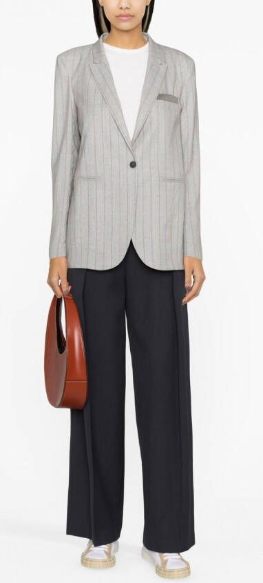Fabiana Filippi Blazer met krijtstreep Grijs