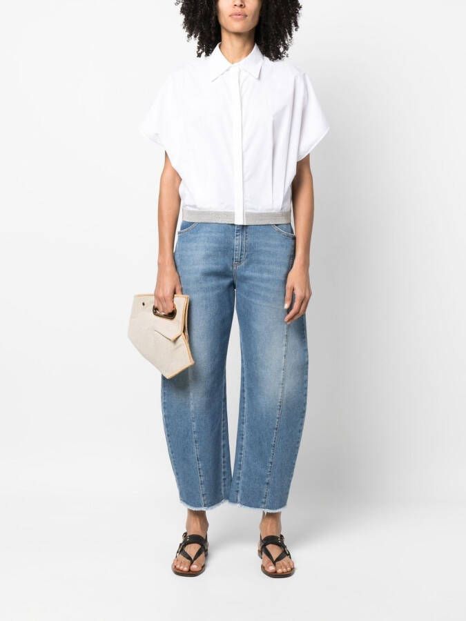Fabiana Filippi Blouse met korte mouwen Wit