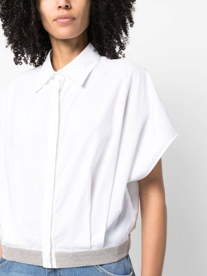 Fabiana Filippi Blouse met korte mouwen Wit