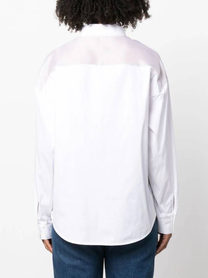 Fabiana Filippi Blouse met logopatch Wit