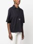 Fabiana Filippi Blouse met triangel applicatie Zwart - Thumbnail 3
