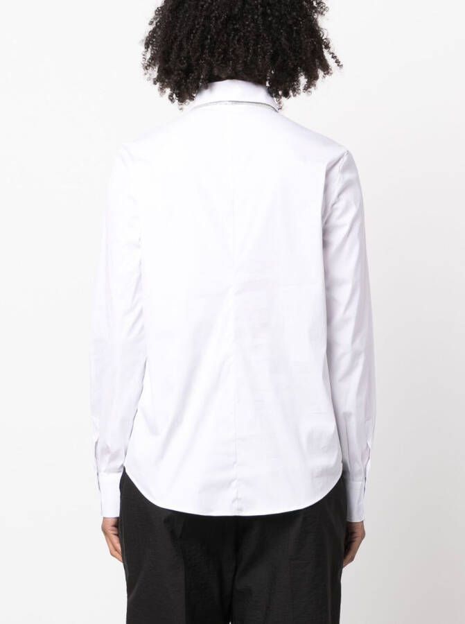 Fabiana Filippi Blouse verfraaid met kralen Wit