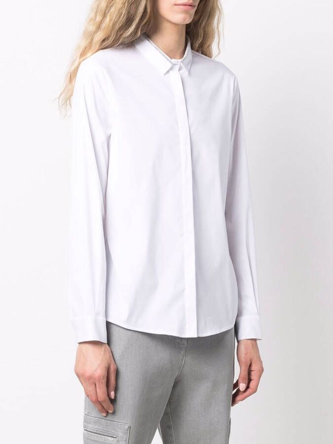 Fabiana Filippi Blouse verfraaid met kralen Wit