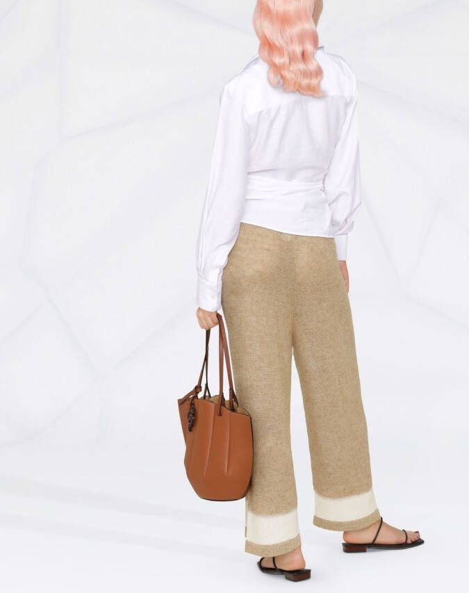 Fabiana Filippi Broek met wijde pijpen Beige