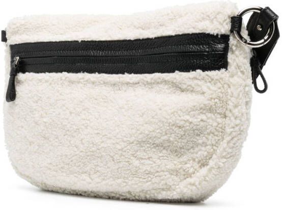 Fabiana Filippi Bucket-tas met imitatie lamswol Beige