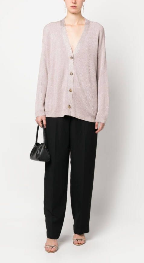 Fabiana Filippi Vest met contrasterende rand Roze