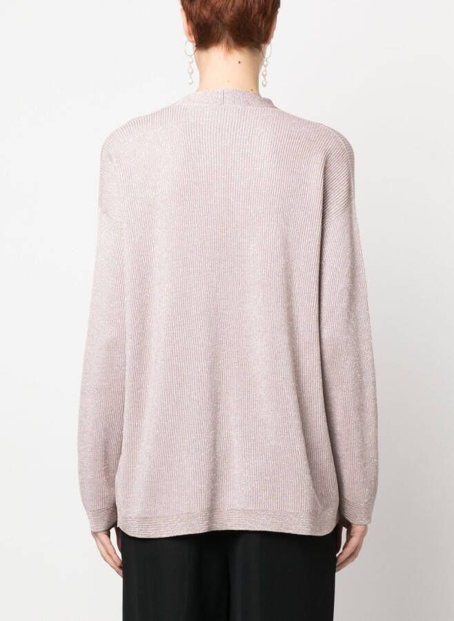 Fabiana Filippi Vest met contrasterende rand Roze