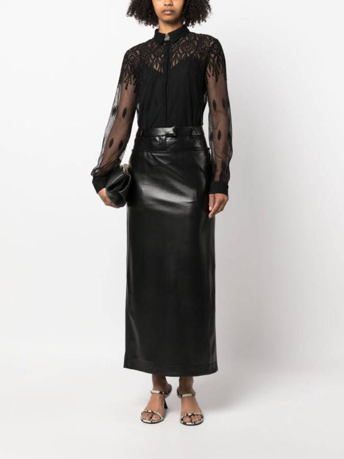 Fabiana Filippi Semi-doorzichtige blouse Zwart