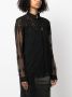 Fabiana Filippi Semi-doorzichtige blouse Zwart - Thumbnail 3