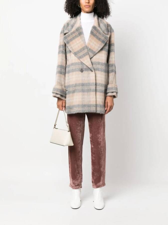 Fabiana Filippi Jas met dubbele rij knopen Beige