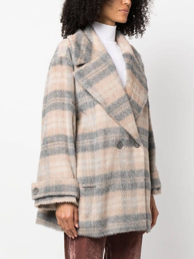 Fabiana Filippi Jas met dubbele rij knopen Beige