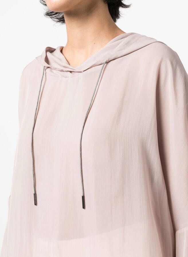 Fabiana Filippi Hoodie met verlaagde schouders Roze