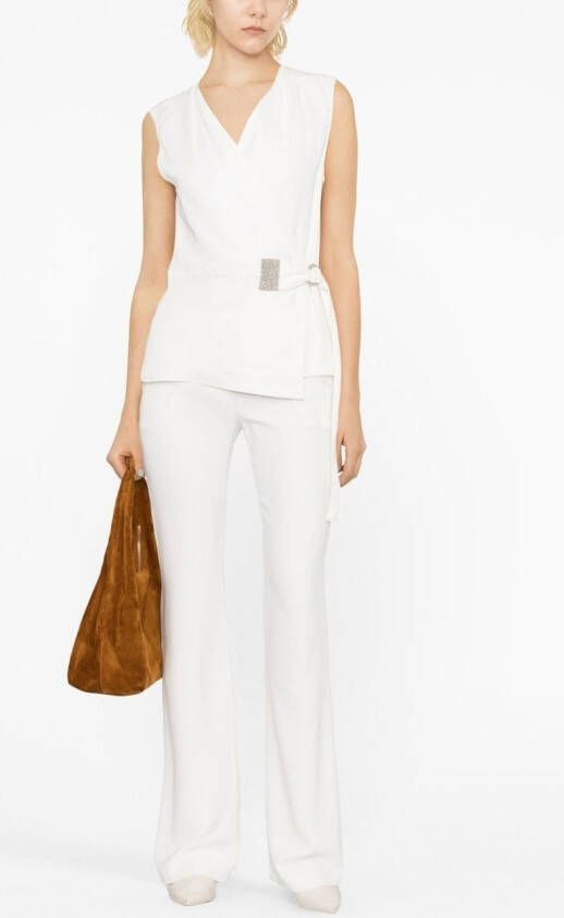 Fabiana Filippi Verfraaide blouse Wit