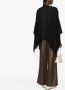 Fabiana Filippi Poncho met franje afwerking Zwart - Thumbnail 3