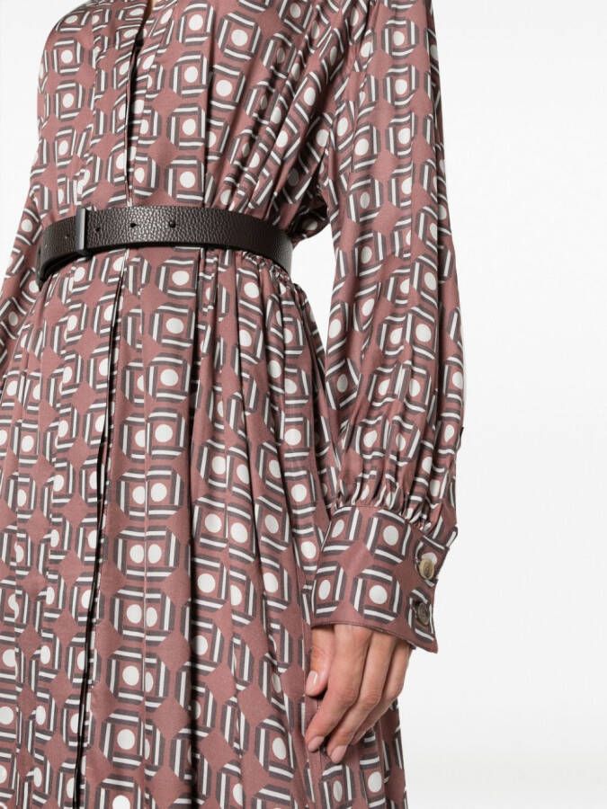 Fabiana Filippi Midi-jurk met geometrische print Rood