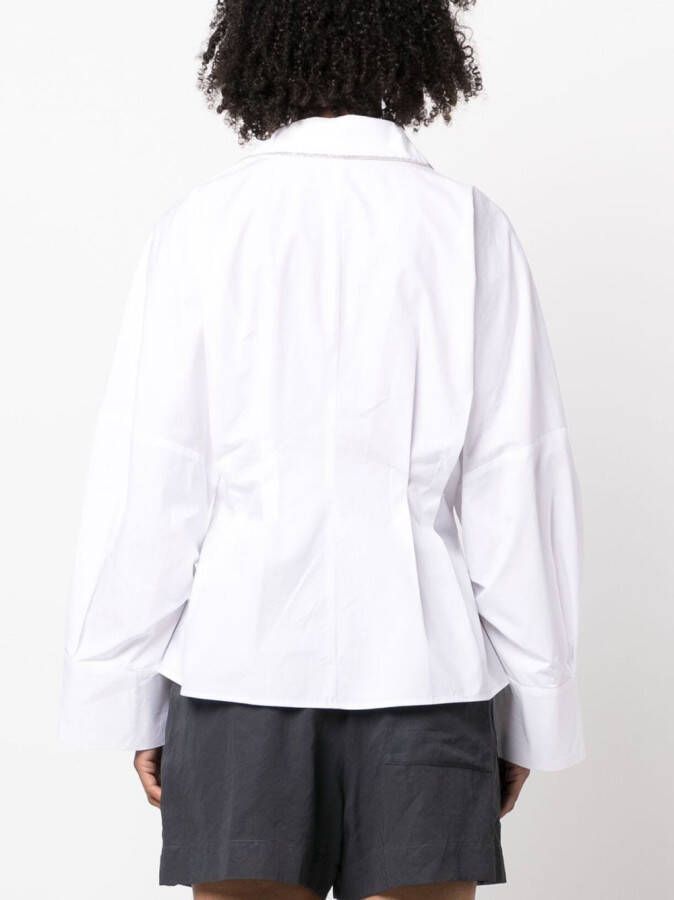 Fabiana Filippi Geplooide blouse Wit