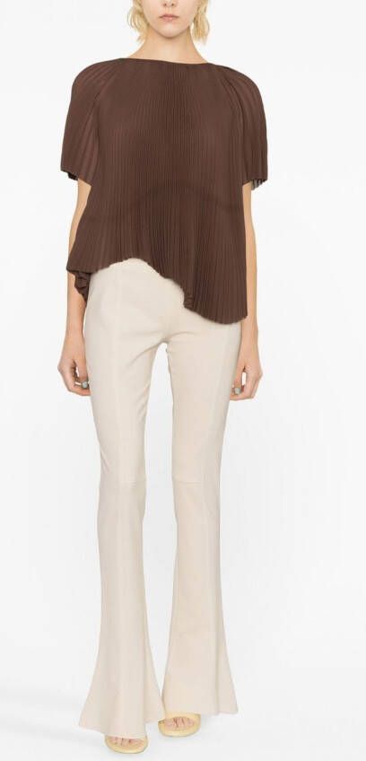 Fabiana Filippi Geplooid T-shirt Bruin