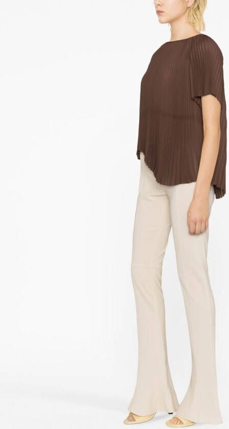Fabiana Filippi Geplooid T-shirt Bruin