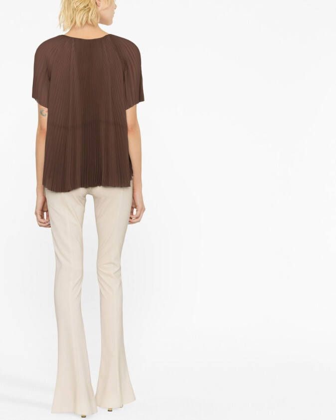 Fabiana Filippi Geplooid T-shirt Bruin