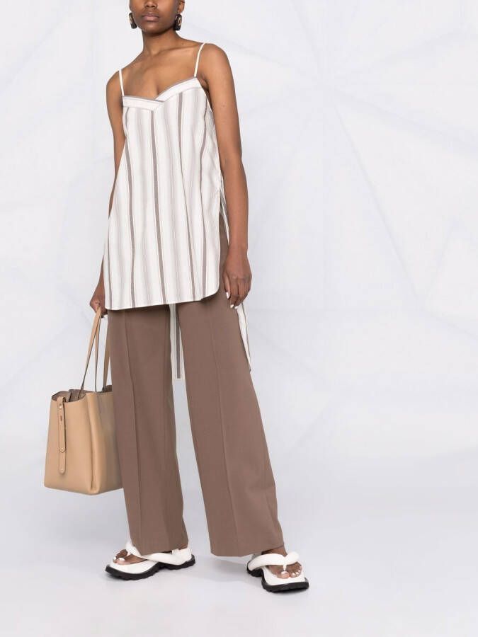 Fabiana Filippi Gestreept tuniek Beige