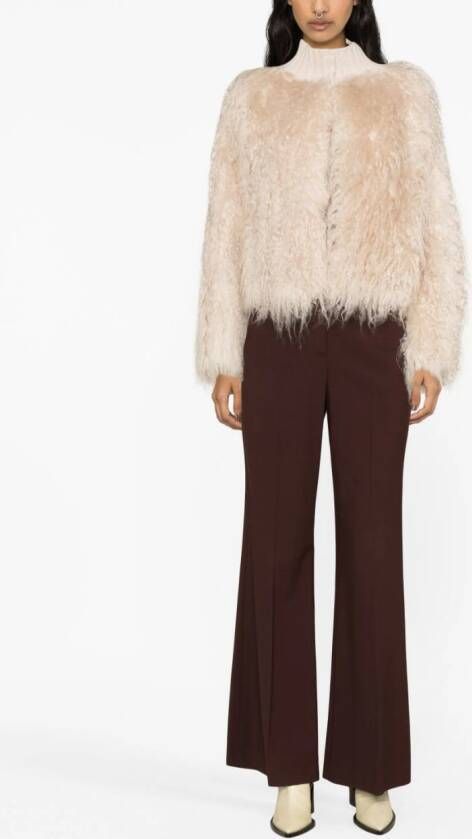 Fabiana Filippi Jas met imitatiebont detail Beige