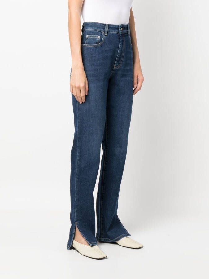 Fabiana Filippi Jeans met zijsplit Blauw