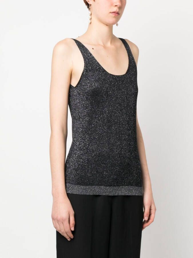 Fabiana Filippi Gebreide tanktop Zwart