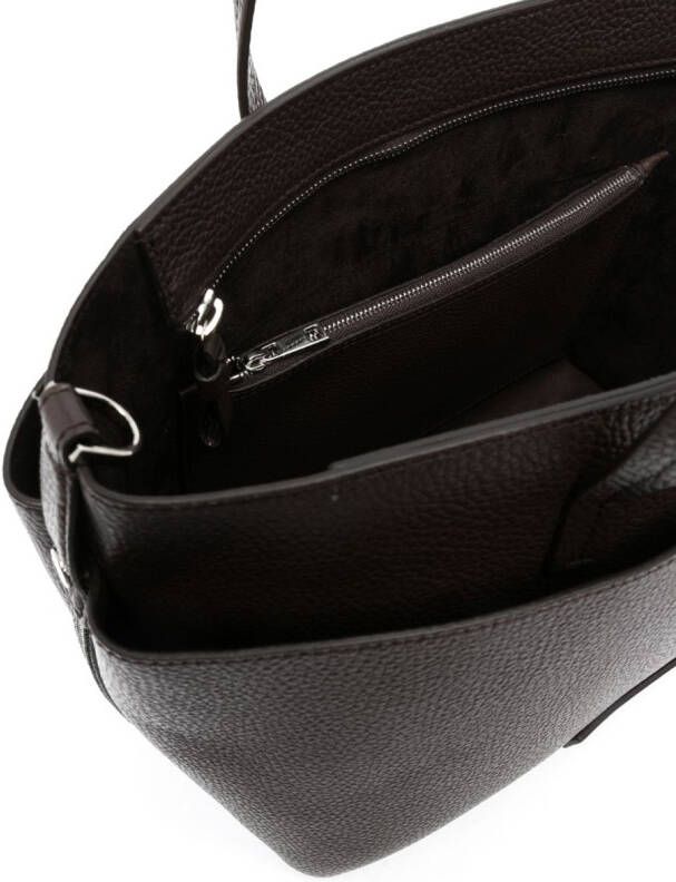 Fabiana Filippi Leren shopper Bruin