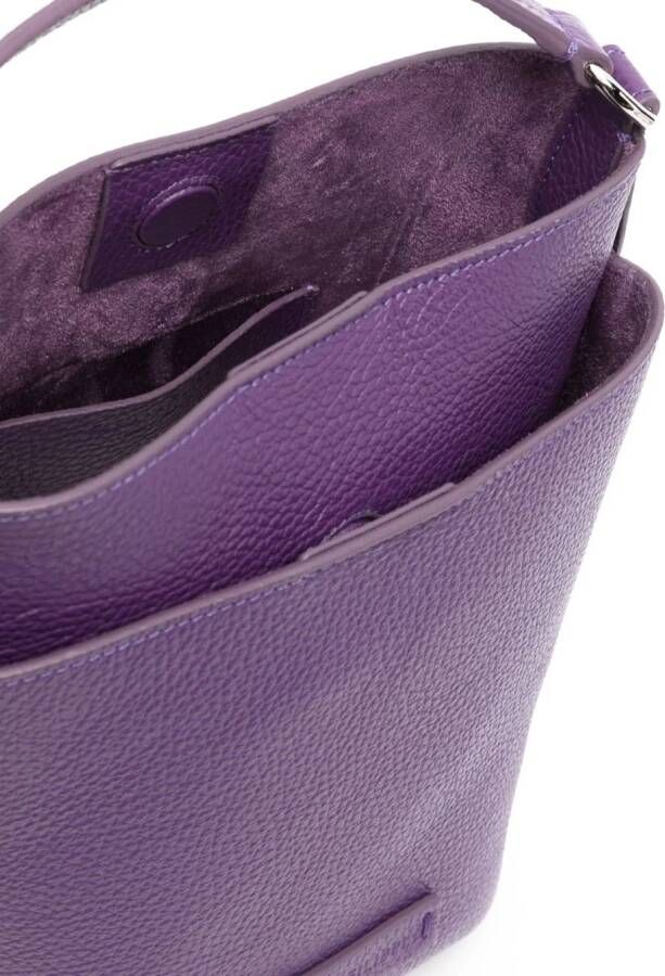 Fabiana Filippi Leren shopper Paars