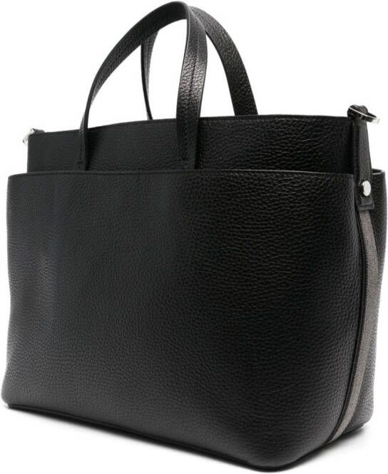 Fabiana Filippi Leren shopper Zwart