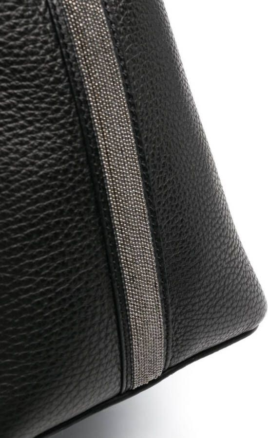 Fabiana Filippi Leren shopper Zwart