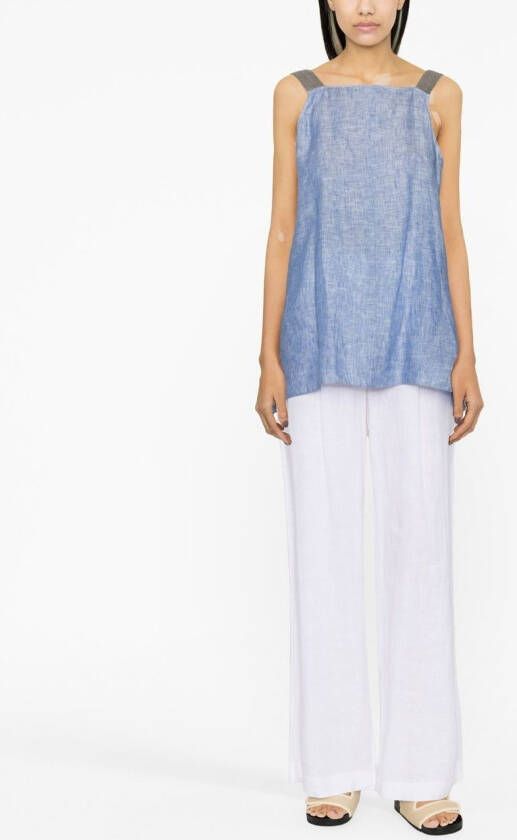 Fabiana Filippi Metallic top Blauw