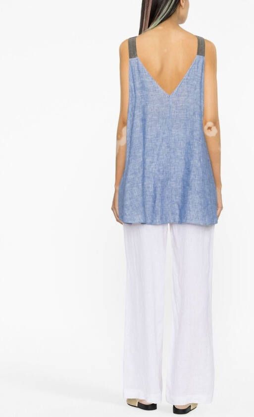 Fabiana Filippi Metallic top Blauw