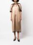 Fabiana Filippi Midi-jurk met kanten afwerking Bruin - Thumbnail 2