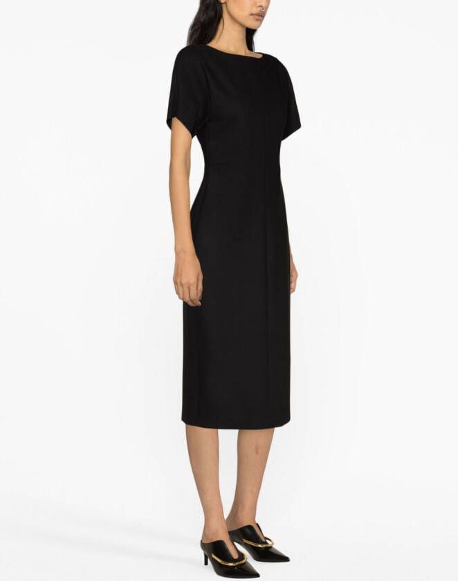 Fabiana Filippi Midi-jurk met korte mouwen Zwart
