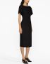 Fabiana Filippi Midi-jurk met korte mouwen Zwart - Thumbnail 3