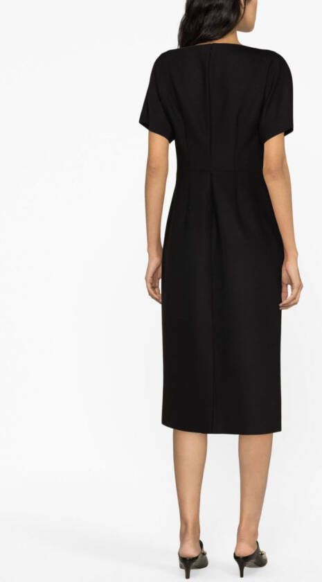 Fabiana Filippi Midi-jurk met korte mouwen Zwart