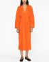 Fabiana Filippi Midi-jurk met V-hals Oranje - Thumbnail 2