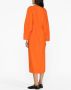 Fabiana Filippi Midi-jurk met V-hals Oranje - Thumbnail 4