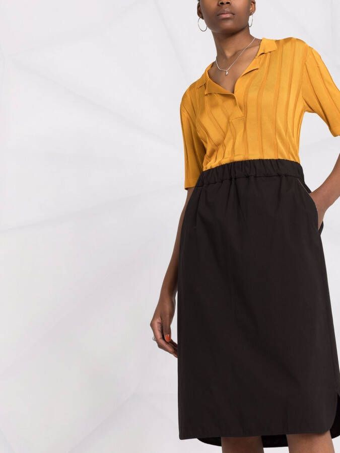Fabiana Filippi Midi-rok met elastische taille Zwart