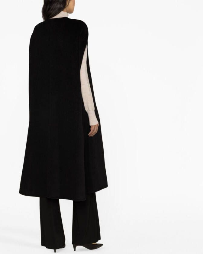 Fabiana Filippi Mouwloze cape Zwart