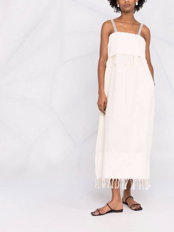 Fabiana Filippi Mouwloze jurk Beige