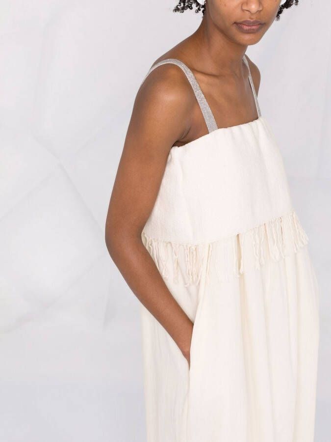 Fabiana Filippi Mouwloze jurk Beige