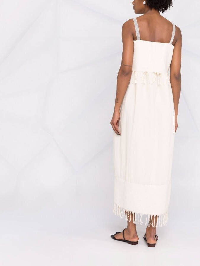 Fabiana Filippi Mouwloze jurk Beige