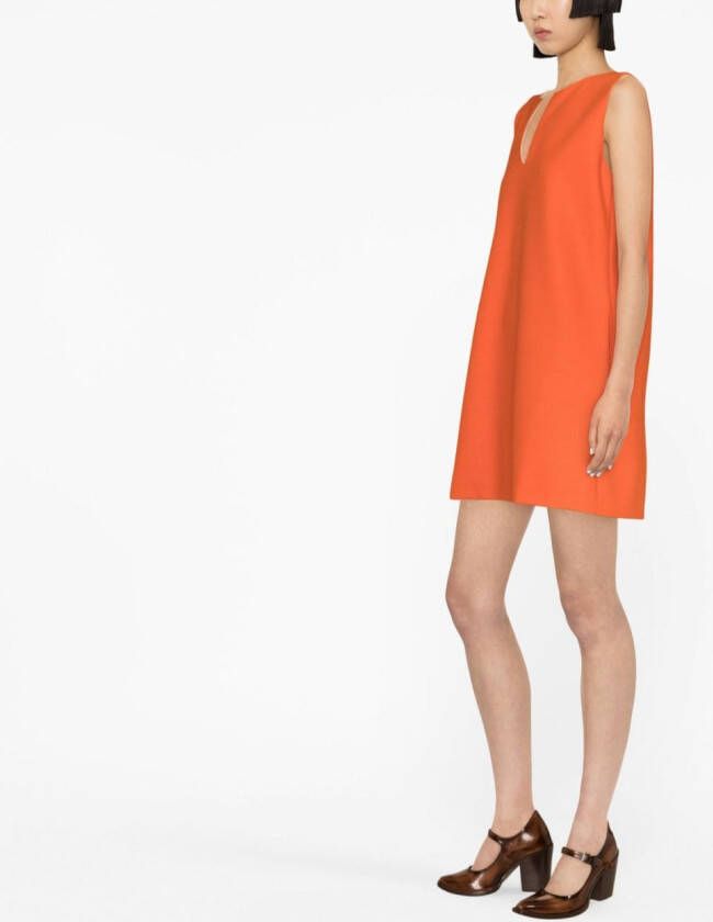 Fabiana Filippi Mouwloze mini-jurk Oranje